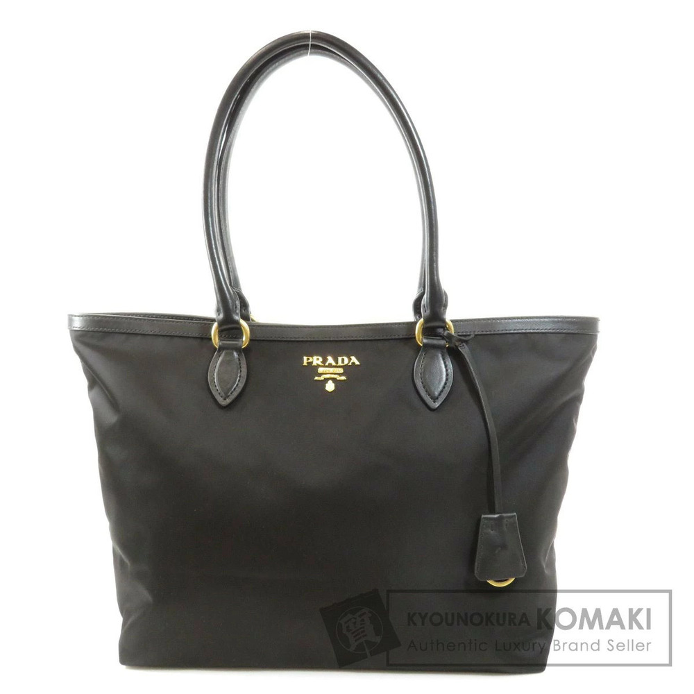Prada Tessuto Tote black elegant leather